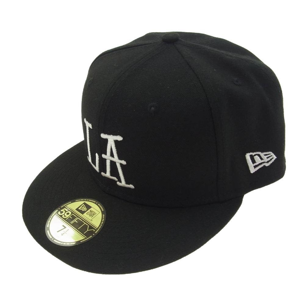 STUSSY ステューシー ×  NEW ERA LA ニューエラ キャップ ブラック系 57.7cm【中古】