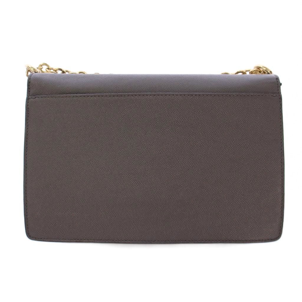 新品同様FURLA チェーンショルダーバッグ　サフィアーノレザー／エナメル切替 フルラ FURLA ショルダーバッグ チェーン レザー 切替 プッシュ