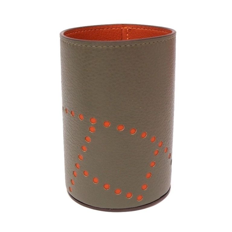 エルメス HERMES ペン立て エブリン ロゴ トープ