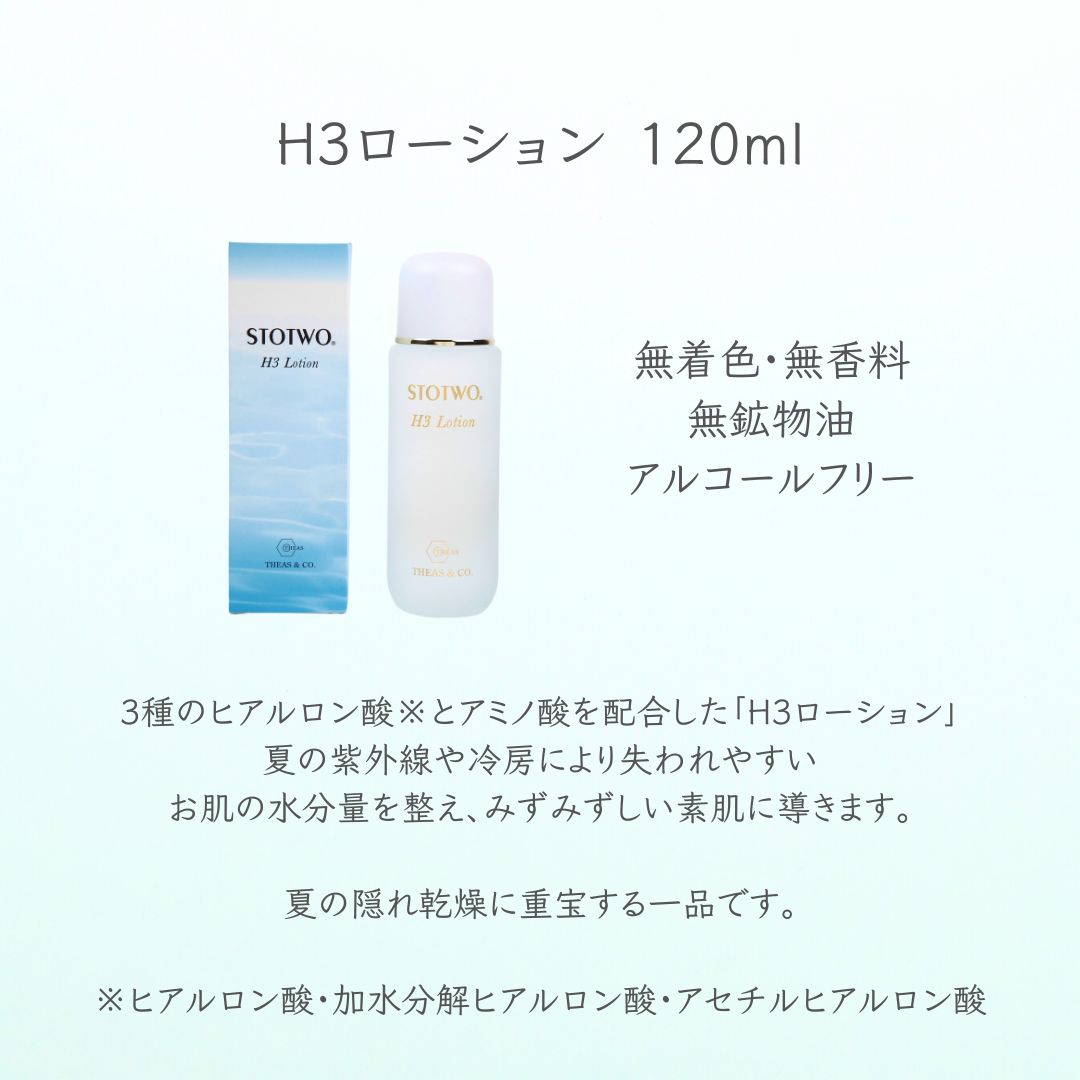 【2本セット】H3ローション 120ml STOTWO ストツ Amazon | ストツ（STOTWO）進化系スキンケア 【H3シリーズ】 H3