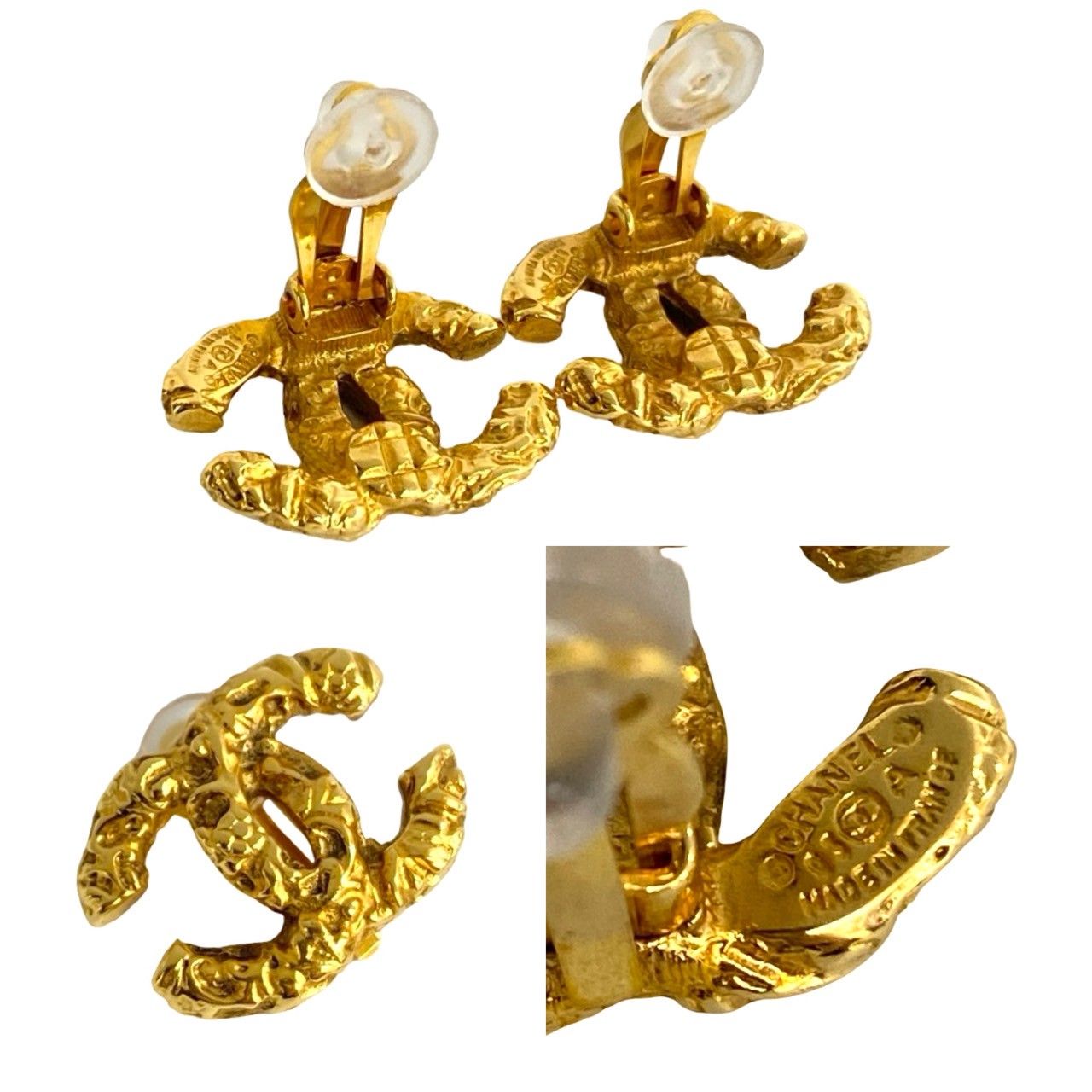 CHANEL イヤーカフ　片耳　ココマーク　刻印　箱付き 極 美品 箱付き CHANEL シャネル ヴィンテージ ココマーク