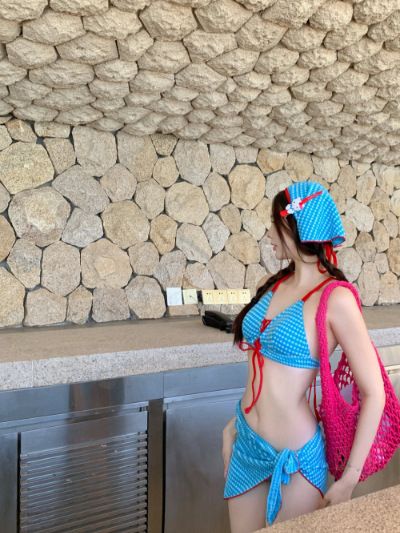 水着 レディース セパレート ビキニ レトロ セクシー ビーチ用 M250613