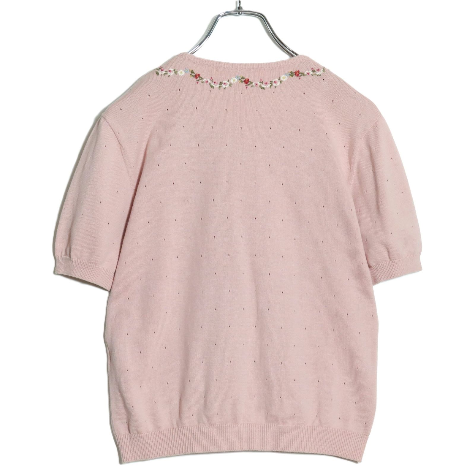 ワンダフルワールド　カネコイサオ　花柄　フラワー　ウールニット　ウールセーター. ワンダフルワールド カネコイサオ 花柄 フラワー ウールニット