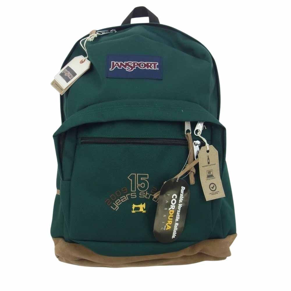 ジアパートメント the Apartment × JANSPORT RIGHT PACK 15years edition Green ジャンスポ ライトパック 15周年 別注 刺繍 リュック バックパック グリーン系【極上美品】【中古】
