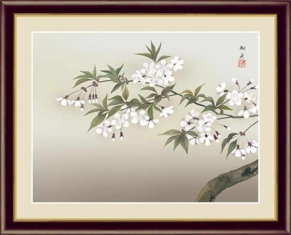素人の油絵 夜桜 F4号キャンバス 送料無料 素人の油絵 夜桜 F4号キャンバス 送料無料 絵画