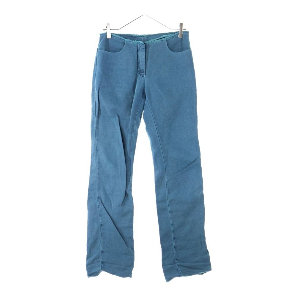 Maison Margiela 6 メゾンマルジェラ 04SS High Cut Standard Leg Sweat Pants ハイカットスタンダードレグスウェットパンツ レディースジップフライカットオフスウェットパンツ 32 P145 グリーン