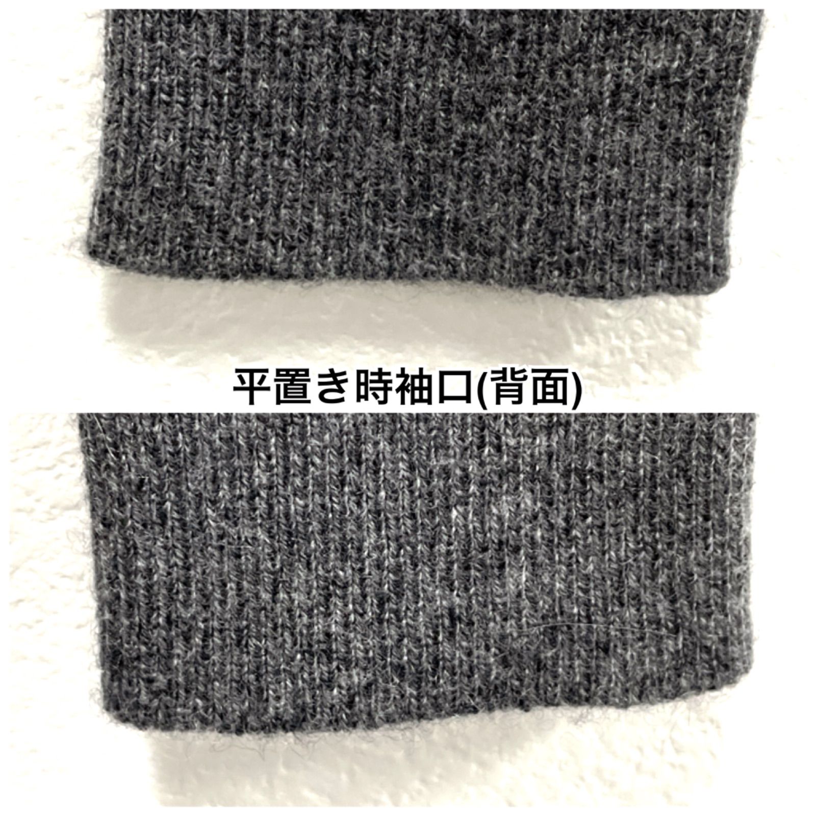 HERMES エルメス カシミヤ 100% ニット タートルネック グレー サイズ