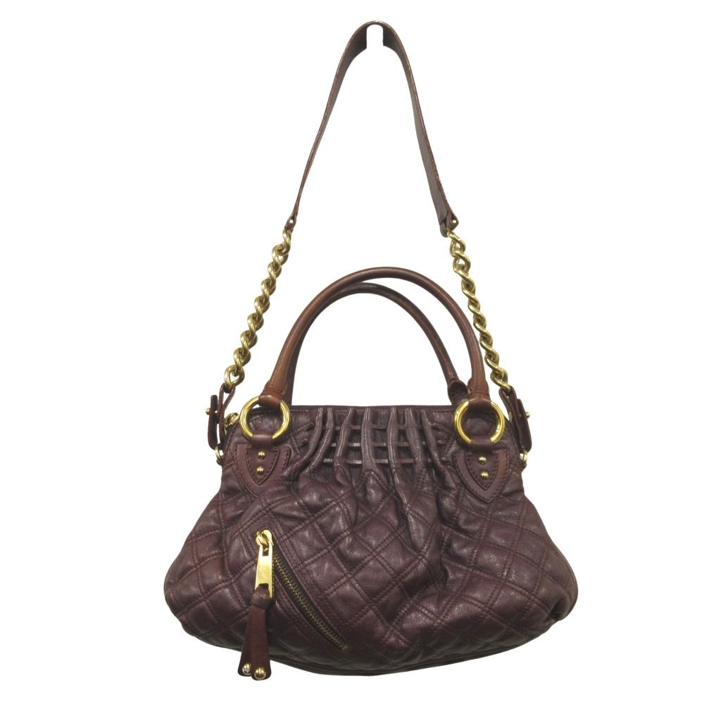 【カエル】キルティングレザーバッグ MARC JACOBS QUILTED LEATHER DUAL BAG THE DUAL CHAIN SHOULDER/ザ