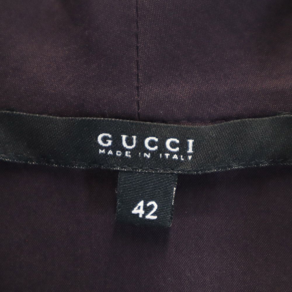 グッチ イタリア製 長袖 シャツ 42 パープル系 GUCCI レディース グッチ イタリア製 長袖 シャツ 42 パープル系 GUCCI レディース 古着