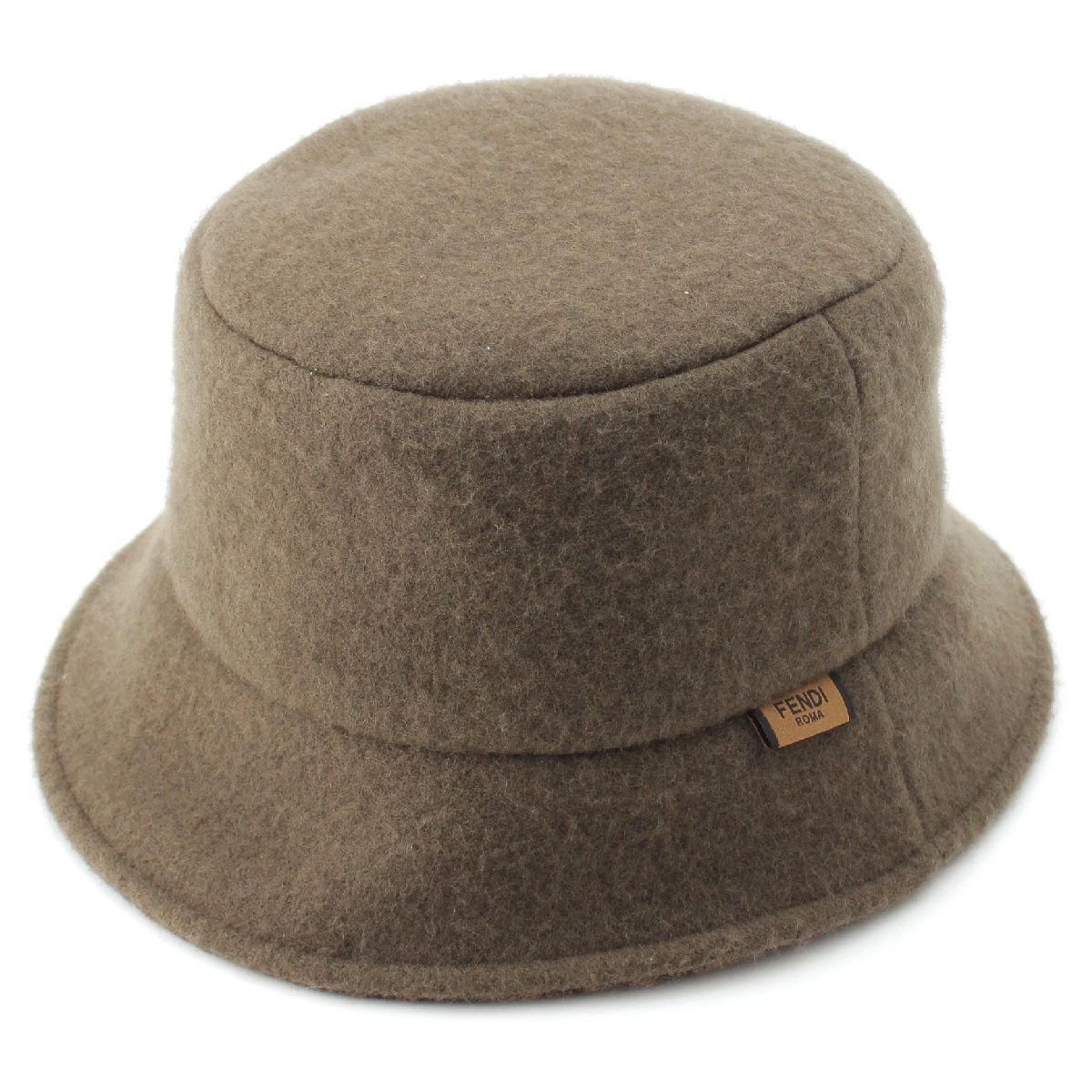 フェンディ ウール ズッカ FF柄 バケット ハット 帽子 FXQ901 カーキ
