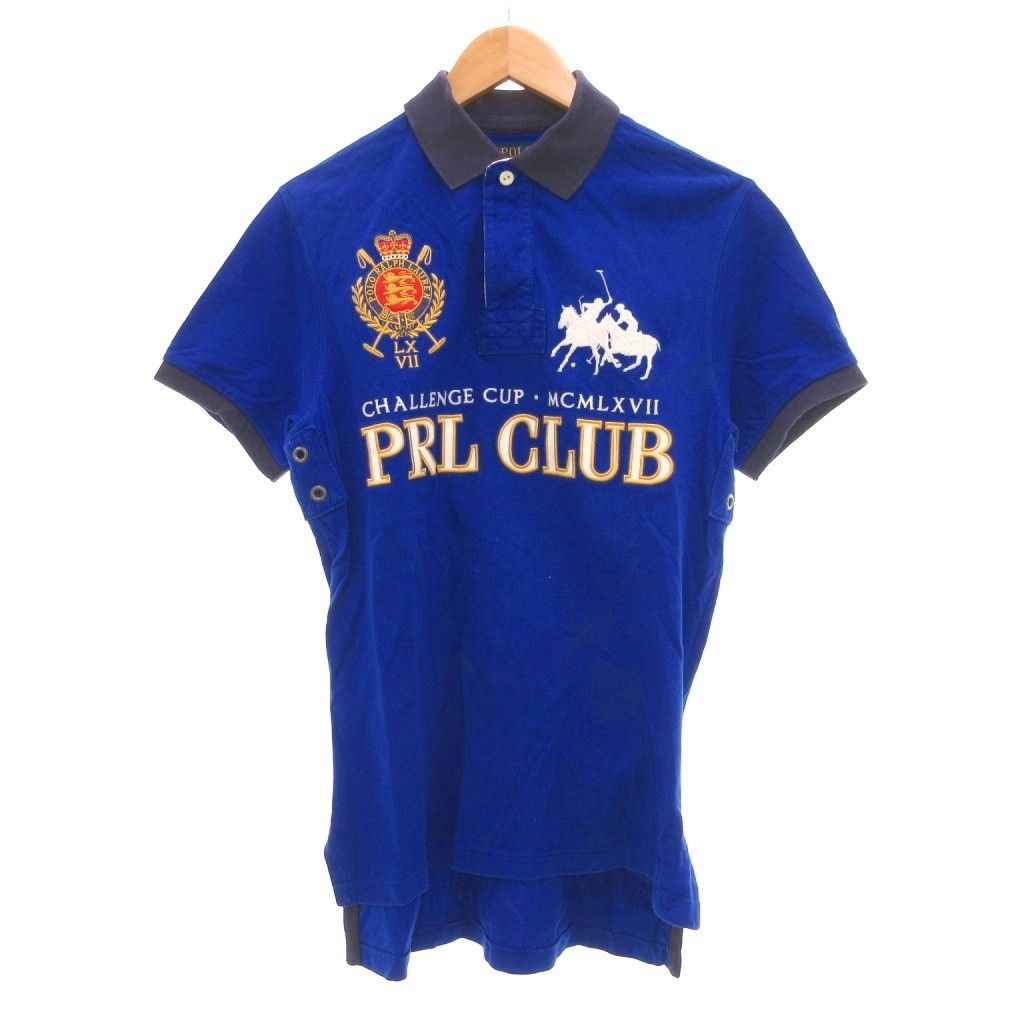 ポロ ラルフローレン POLO RALPH LAUREN 正規 CUSTOM FIT ポロシャツ 半袖 刺繍 S 青 ブルー |UO GY14