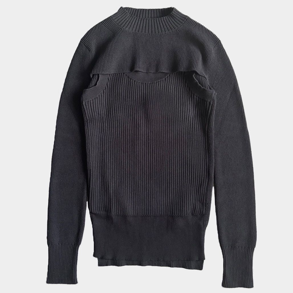 sacai サカイ 2022SSレイヤードニットトップス - メルカリ