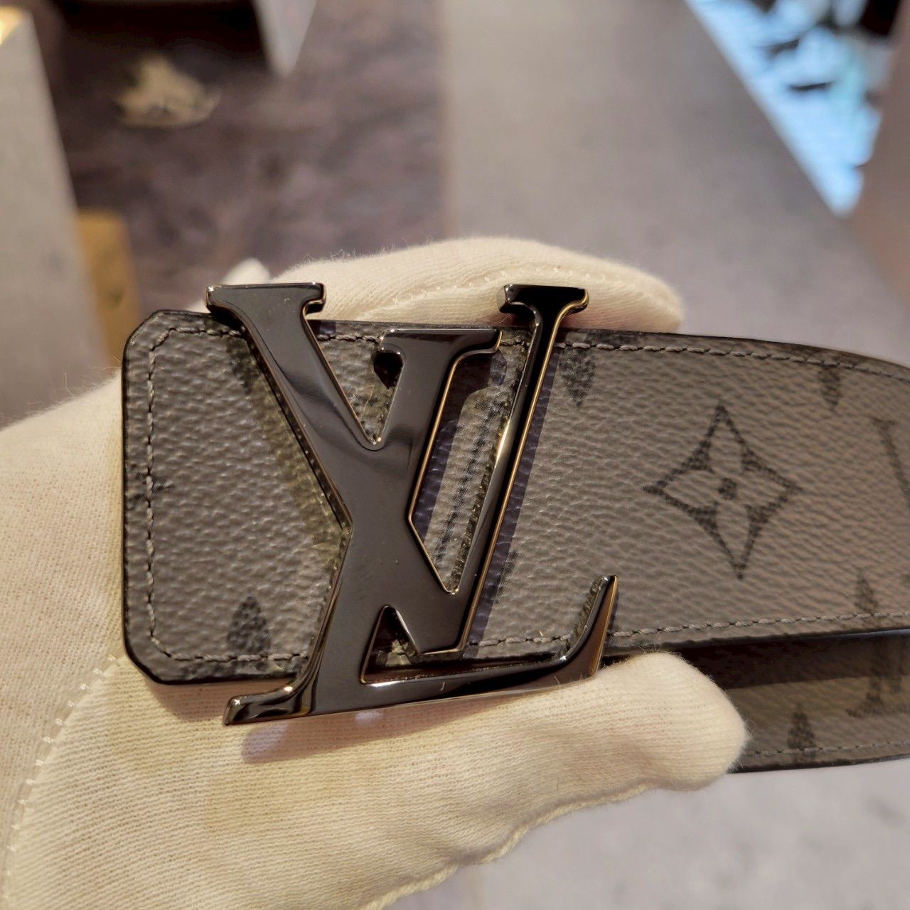ルイ ヴィトン モノグラム エクリプス ベルト M9043 メンズ 90/36