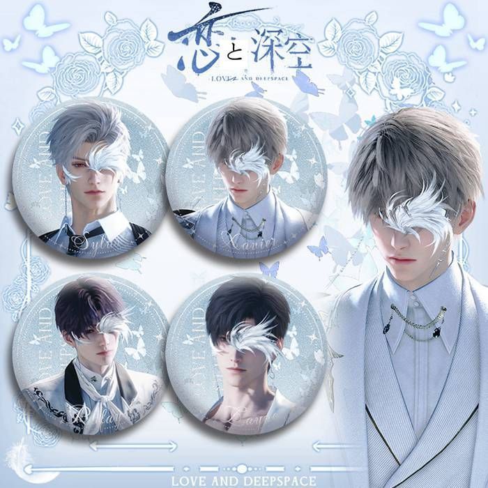 恋と深空 75mm バッジ 缶バッジ 沈星回（セイヤ ）祁煜（ホムラ