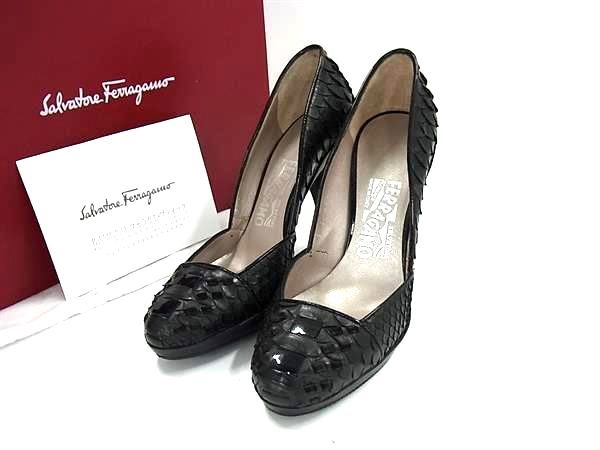 フェラガモ パイソンパンプス FERRAGAMO サルヴァトーレフェラガモ