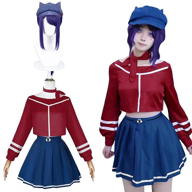 在庫 神併 キャッピー コスプレ ウィッグ付き クールミタ コスプレ衣装 大人用 仮装 文化祭 イベント コスチューム ステージ服 Cap Mita Cosplay キャッピー ウィッグ付き L 0