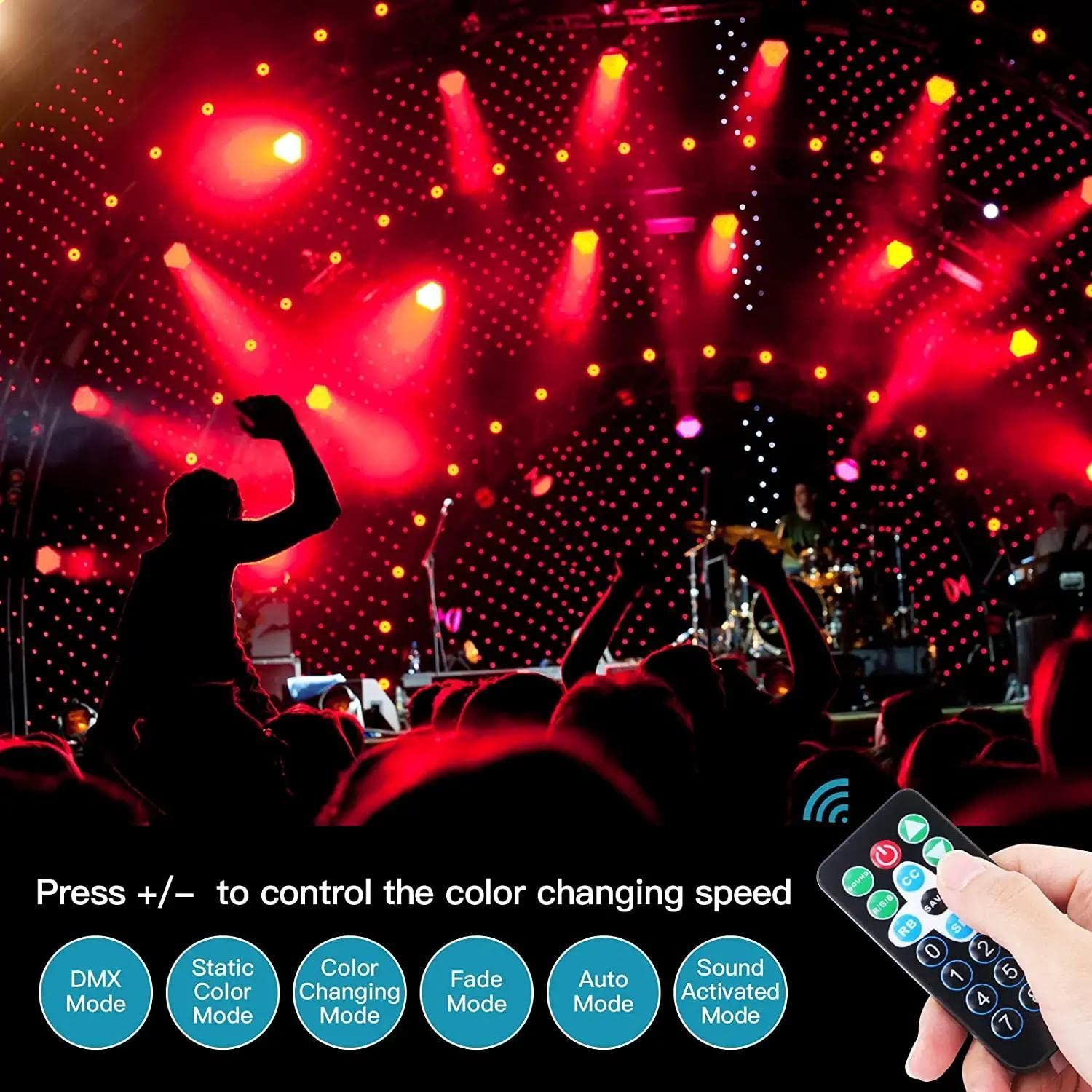 U`King】ステージライト 36個LED 舞台照明 ディスコライト