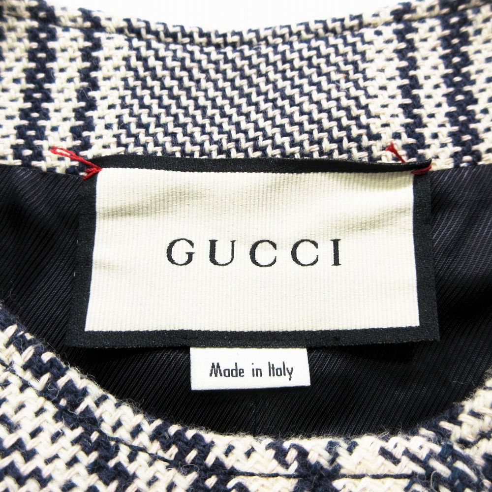 GUCCI グッチ 20AW イカリボタン ノースリーブ ロングワンピース 