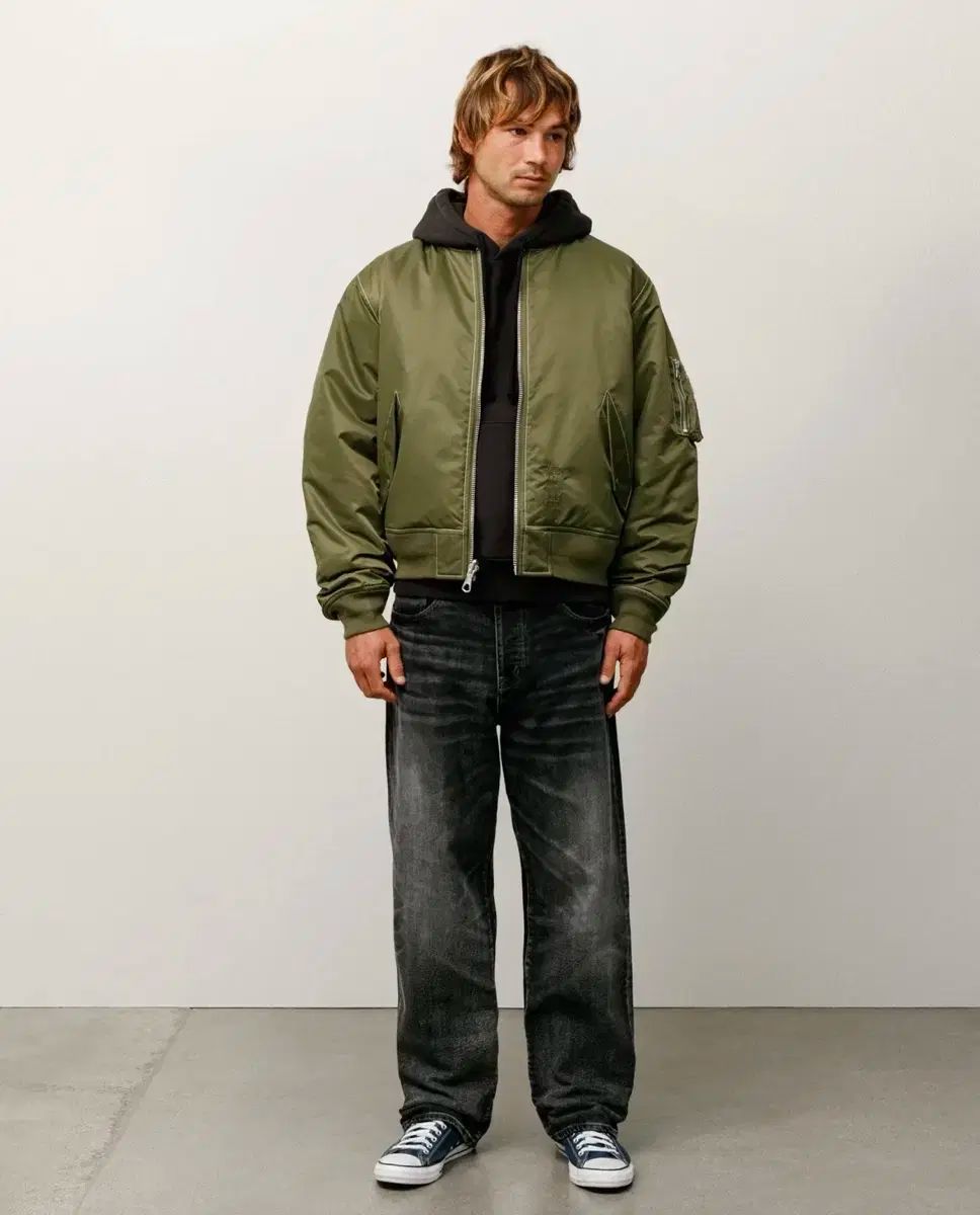 STUSSY ステューシー ビルト リバーシブル ボンバー ジャケット オリーブ M サイズ