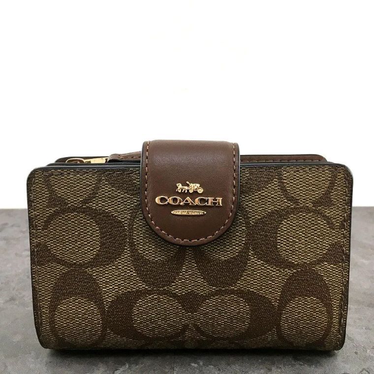 み COACH ミディアムウォレット C0082 ブラウン 420