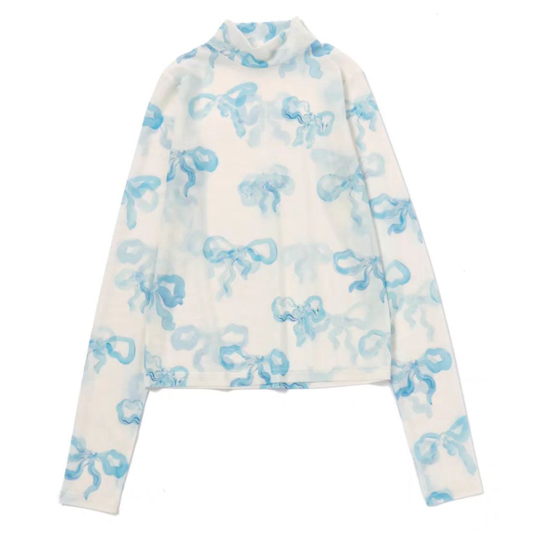 あさぎーにょ PINK RIBBON SEE-THROUGH TOPS 新品 Pink ribbon see-through tops(Round neck) – POPPY