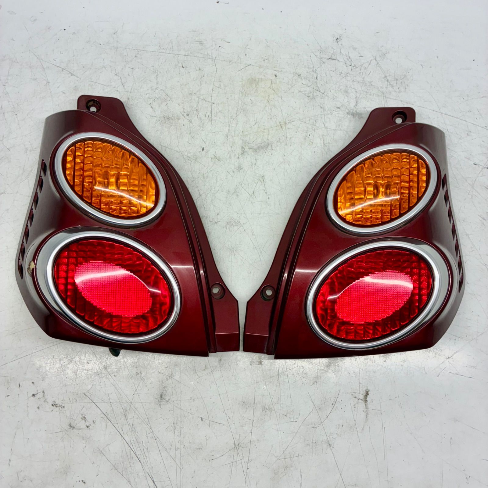 コーティング済 三菱 H42A H41A H47V ミニカ タウンビー テールライト ランプ レンズ 左右セット LR IMASEN 1146-341 レッド P71396