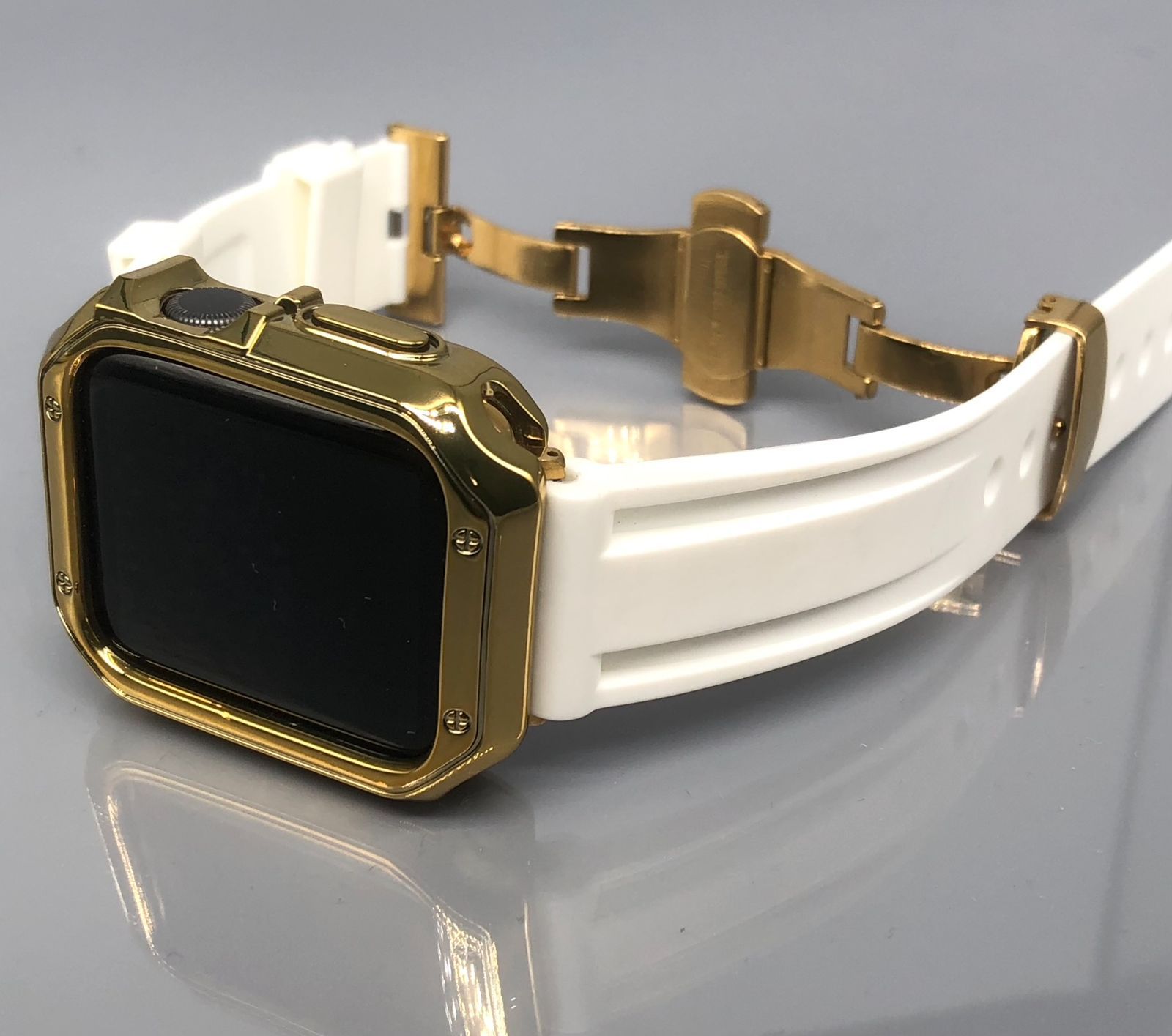 44mm 45mm apple watch メタル+ラバーバンド カスタム 金属 44mm 45mm apple watch メタル+ラバーバンド カスタム 金属