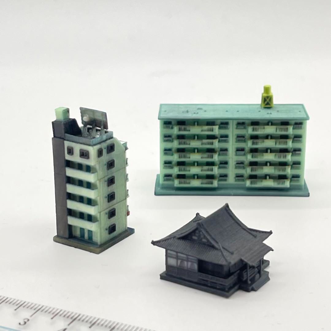 1/600 ミニチュア 団地 ビル 神社 ジオラマに 建築模型 住宅模型 3D - メルカリ