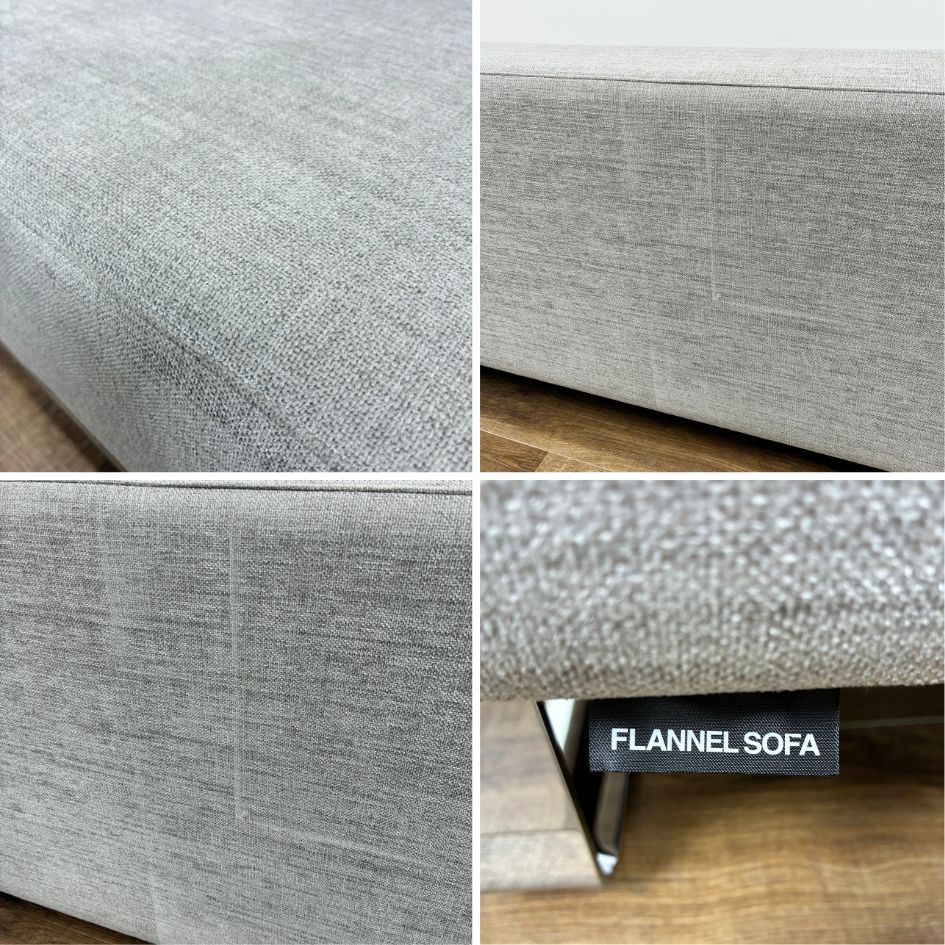 FLANNEL SOFA SIESTA 3P GRAY ONE ARM RIGHT TYPE フランネルソファ
