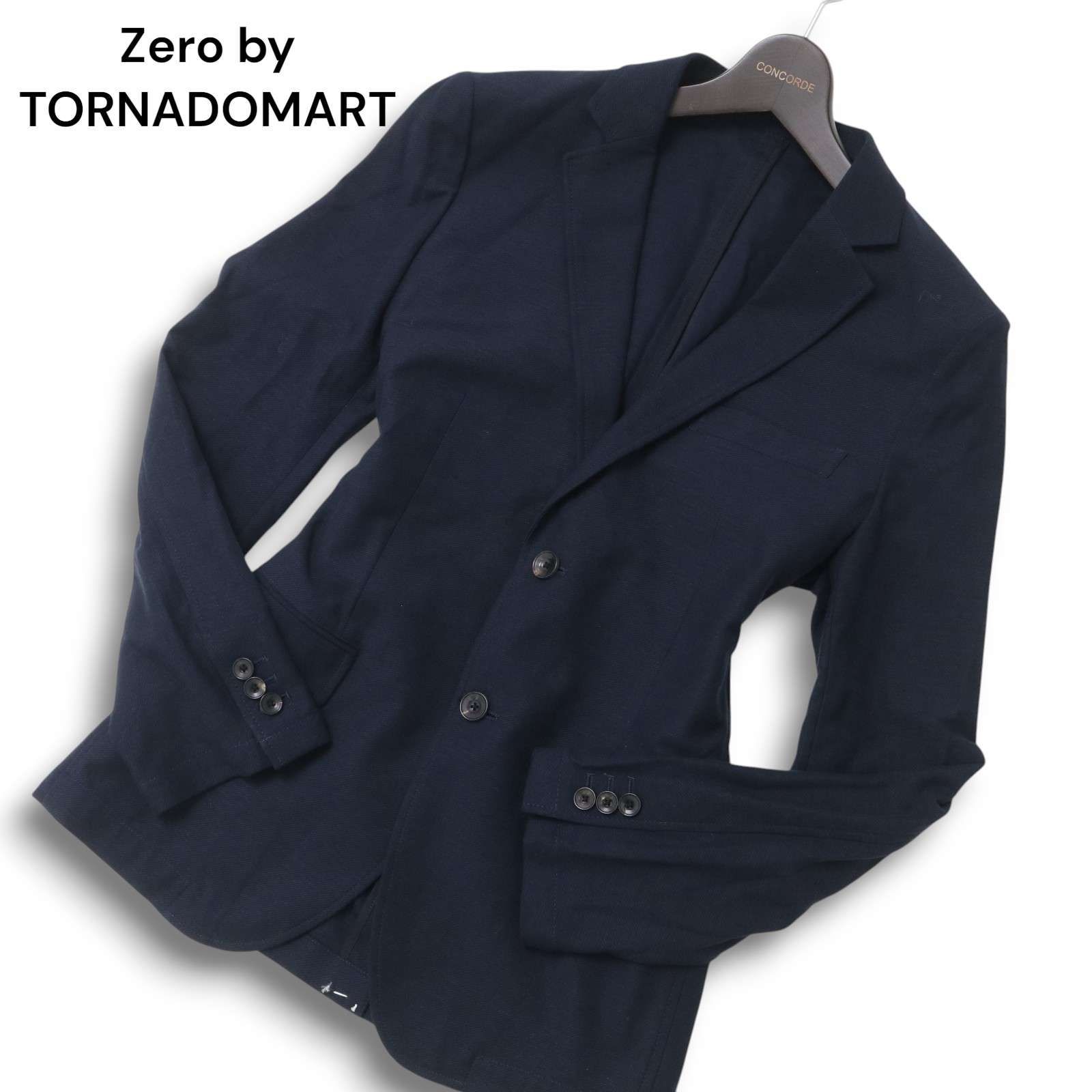 【未使用品】トルネードマート　テーラードジャケット ブラック Zero by TORNADOMART トルネードマート 春夏☆ 麻 リネン