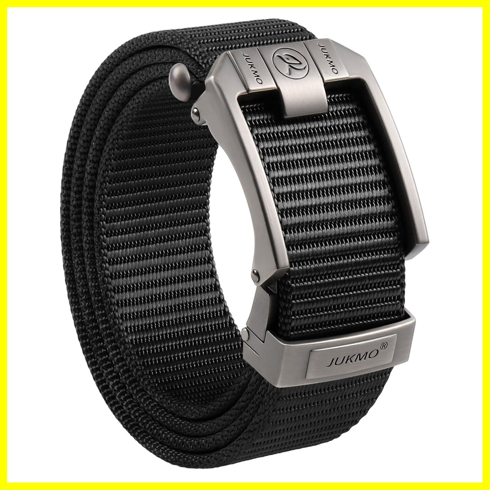 【大人気】[JUKMO] ゴルフ ベルト メンズ カジュアル ラチェット式ベルト ナイロンベルト 作業用ベルト