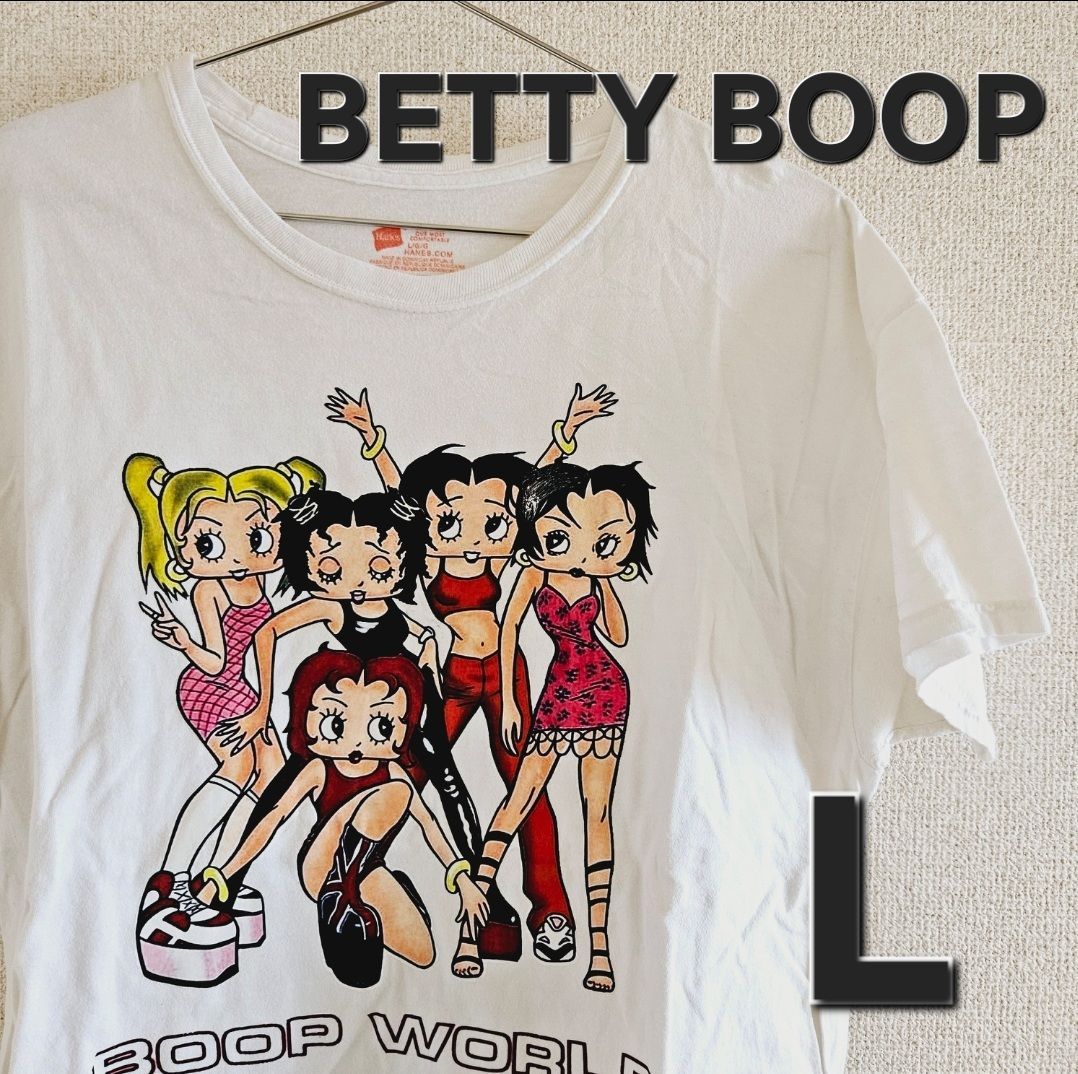 古着】BETTY BOOP 白Tシャツ Lサイズ スパイスガールズ ベティ