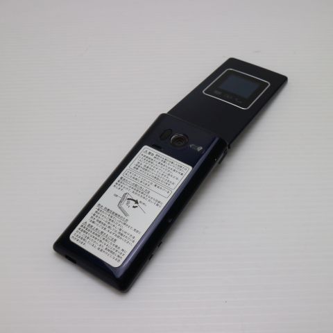 美品 505SH かんたん携帯9 ネイビー 白ロム ガラケー SOFTBANK
