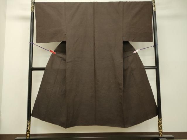 平和屋着物●男性　紬　アンサンブル　赤墨色　正絹　逸品　DAAS2369tw 平和屋着物○男性 紬 アンサンブル 赤墨色 正絹 逸品 DAAS2369tw