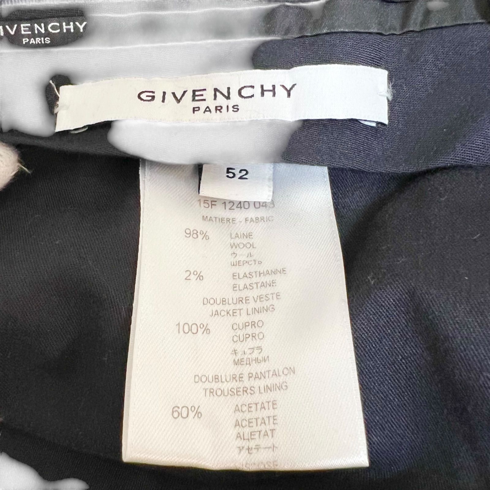 GIVENCHY ジバンシー ウール混 スーツパンツ スラックス グレー