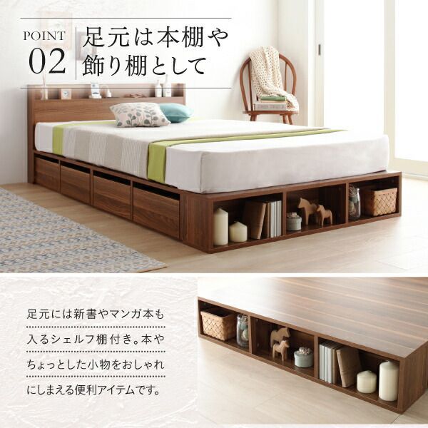 Finbro (マットレスセット)シングル シェルフベッド ベッド 収納ケース