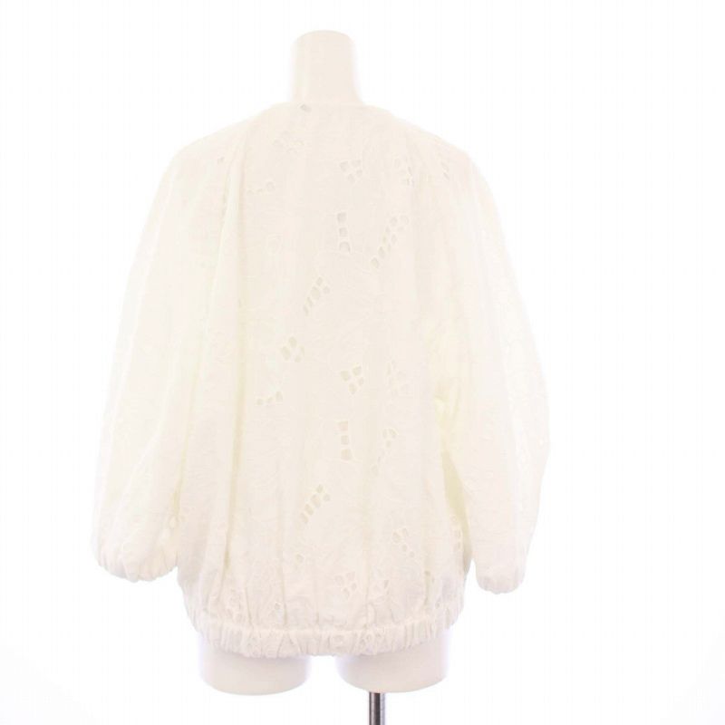 セオリーリュクス ジップアップ ブルゾン ジャケット 白 セオリーリュクス theory luxe タグ付き 25SS Ciel Embroidery