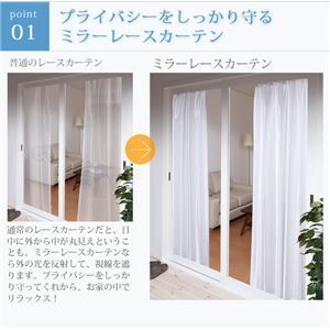 カーテン【Mira】ホワイト 幅150cm×2枚/丈213cm セール中 6色×54