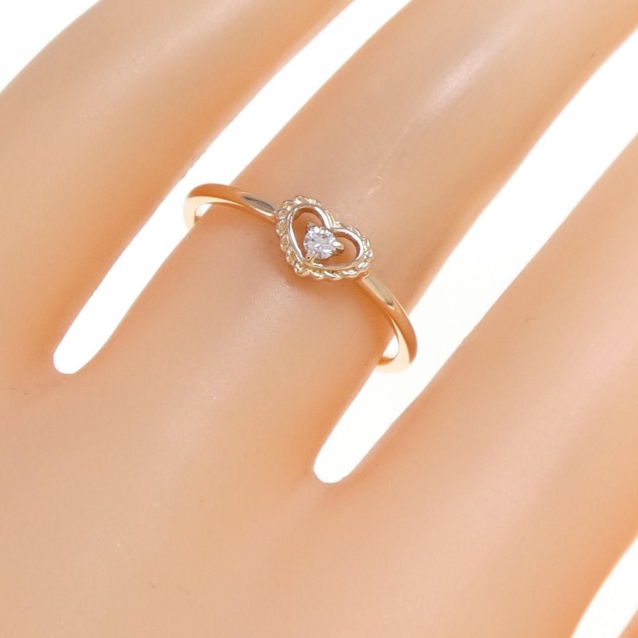 K18PG ハート ダイヤモンド リング 0.03CT - メルカリ