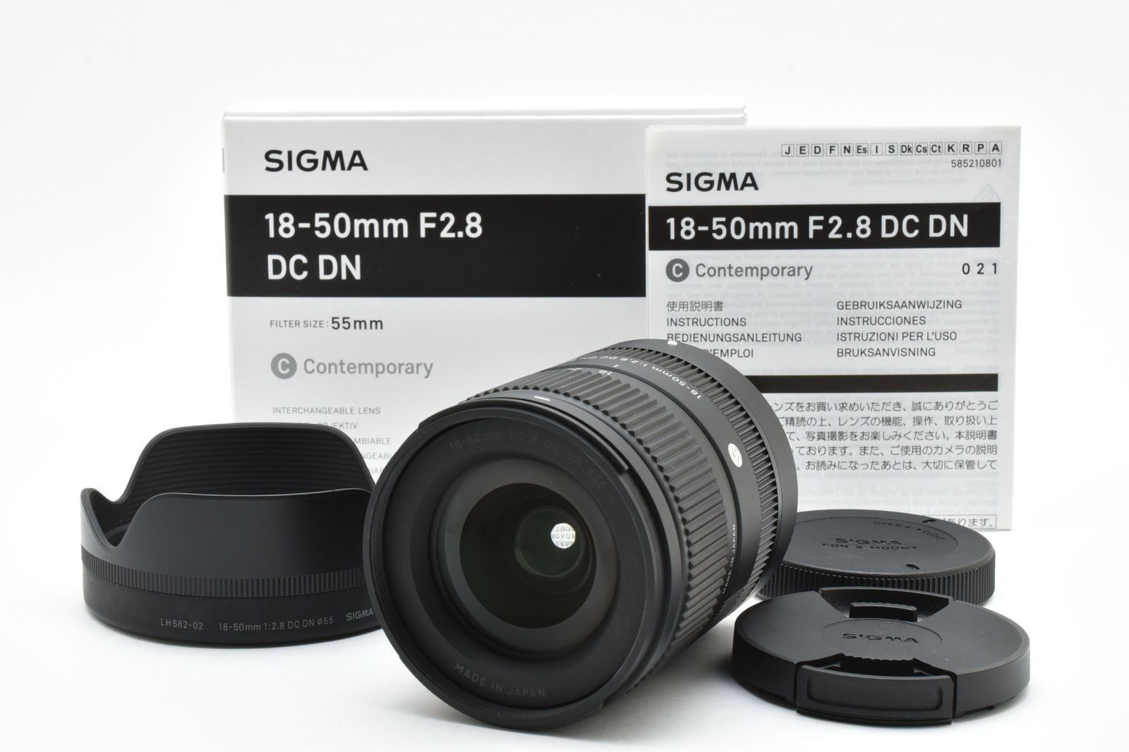 超 上 シグマ SIGMA Contemporary 18-50mm F2.8 DC DN フジフイルム FUJIFILM Xマウント用 付属品多数 完動品 25P95A509171
