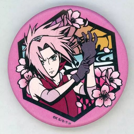 中古】バッジ・ピンズ 春野サクラ 「NARUTO-ナルト-疾風伝 切り絵