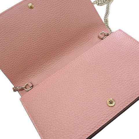 ☆【GUCCI】☆インターロッキングGパイトンチェーン財布 PINK☆ グッチ GUCCI インターロッキングG チェーンウォレット ピンク系