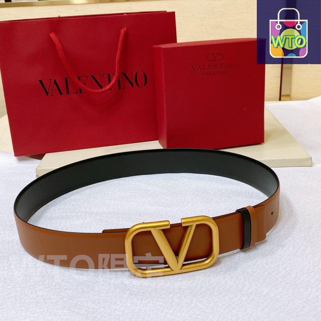 今日特価】VALENTINO GARAVANI VLOGO SIGNATURE レザーベルト-1