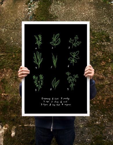 ANEK | BOTANICAL CHART HERBS | アートプリント/ポスター ANEK | BOTANICAL CHART HERBS | アートプリント/ポスター