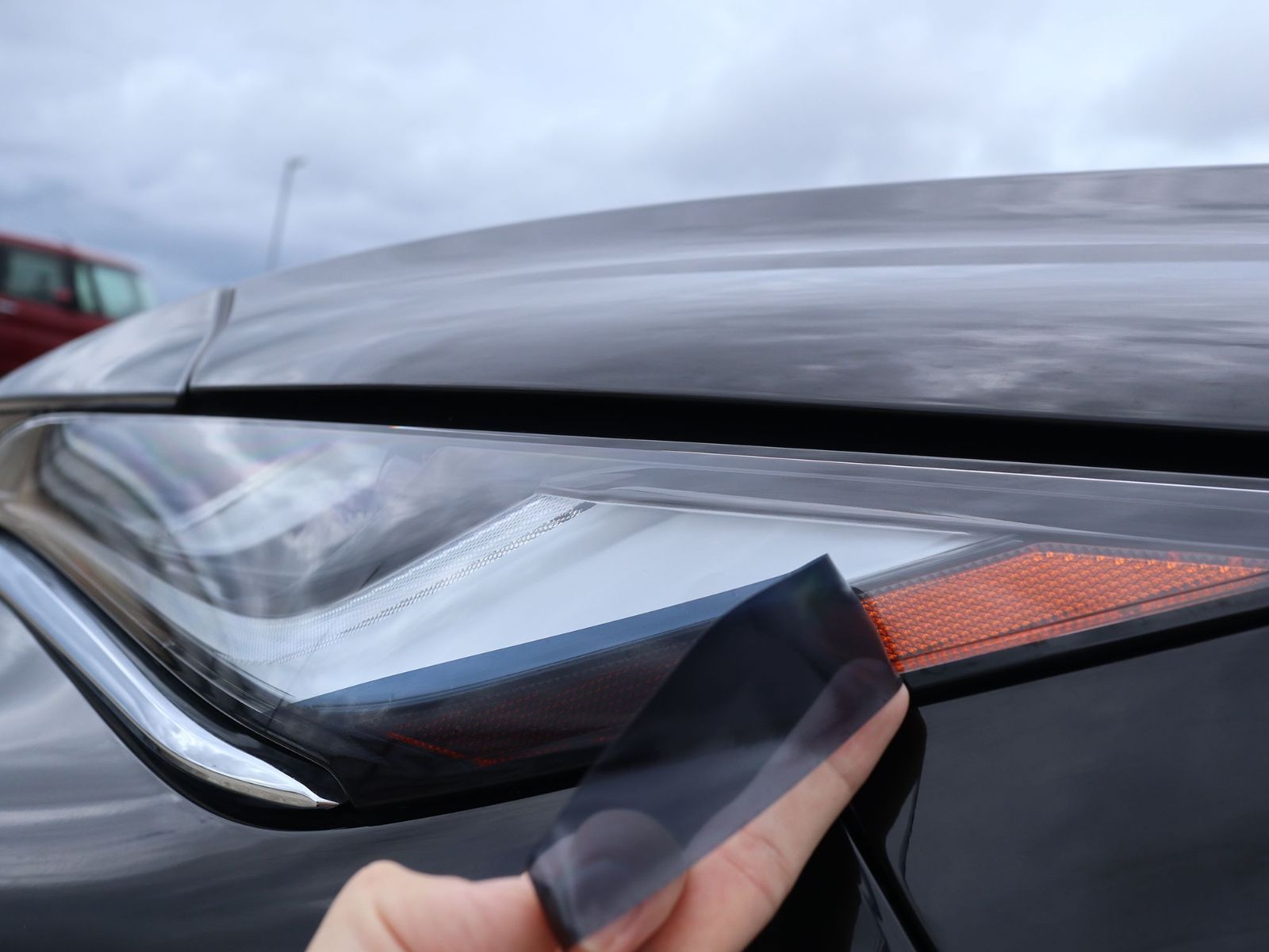 Tint+カット済み ハリアー80系 アイライン スモークフィルム MXUA80/MXUA85/AXUH80/AXUH85 ヘッドライト用 (サイドマーカー部のみ覆うタイプ) 80 ハリアー Type3