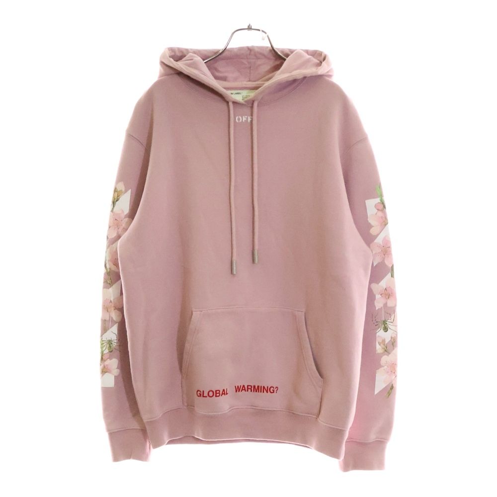 オフホワイト SSENSE Exclusive Pink Diagonal Cherry Hoodie アローロゴプリント プルオーバーパーカー OWBB008E17003050 OFF-WHITE (オフホワイト) SSENSE Exclusive Pink Diagonal