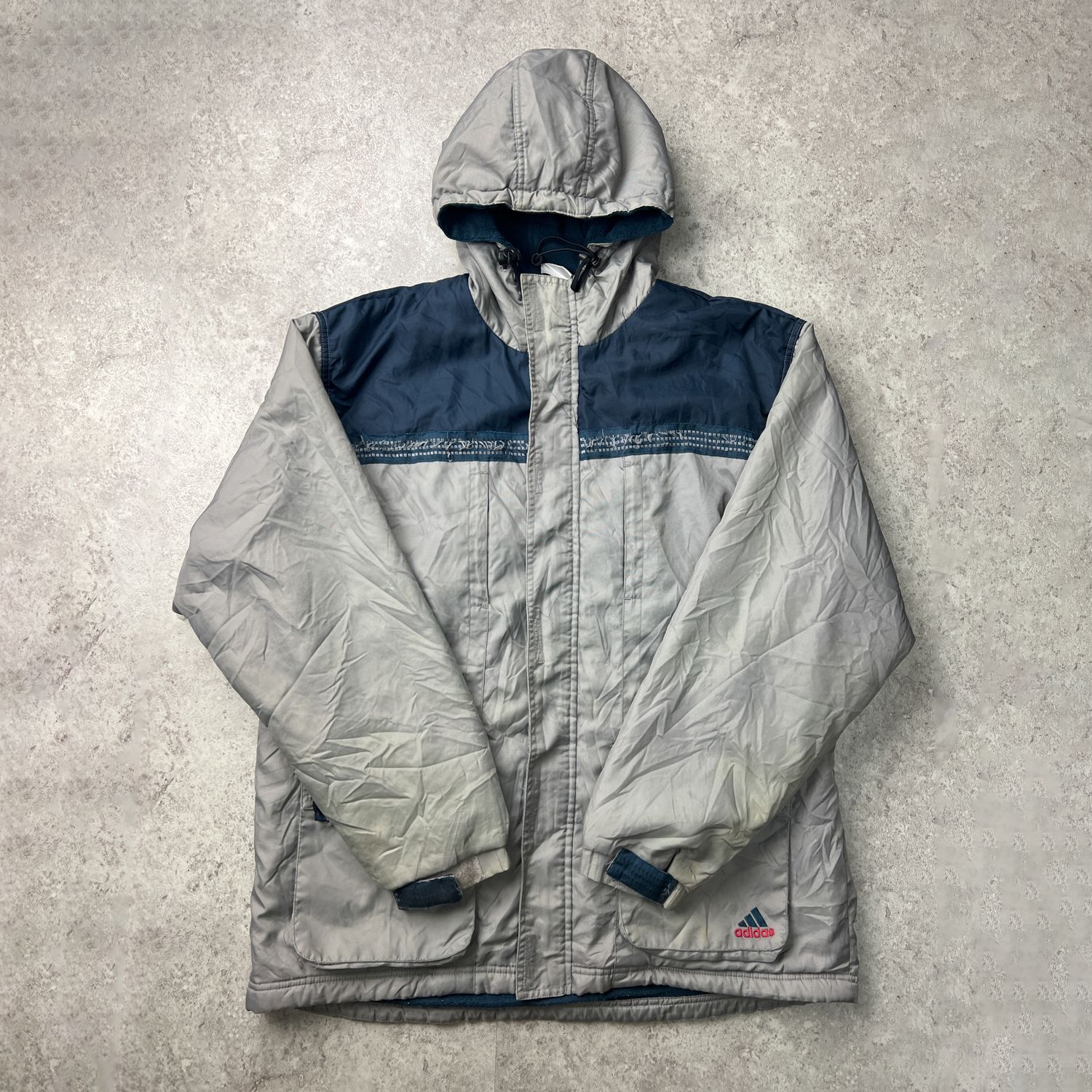 90年代 90s adidas アディダス ブルゾン ナイロンジャケット 万国旗 