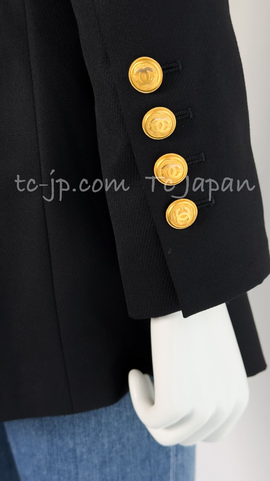 シャネル ヴィンテージ ジャケット CHANEL ブラック ウール100