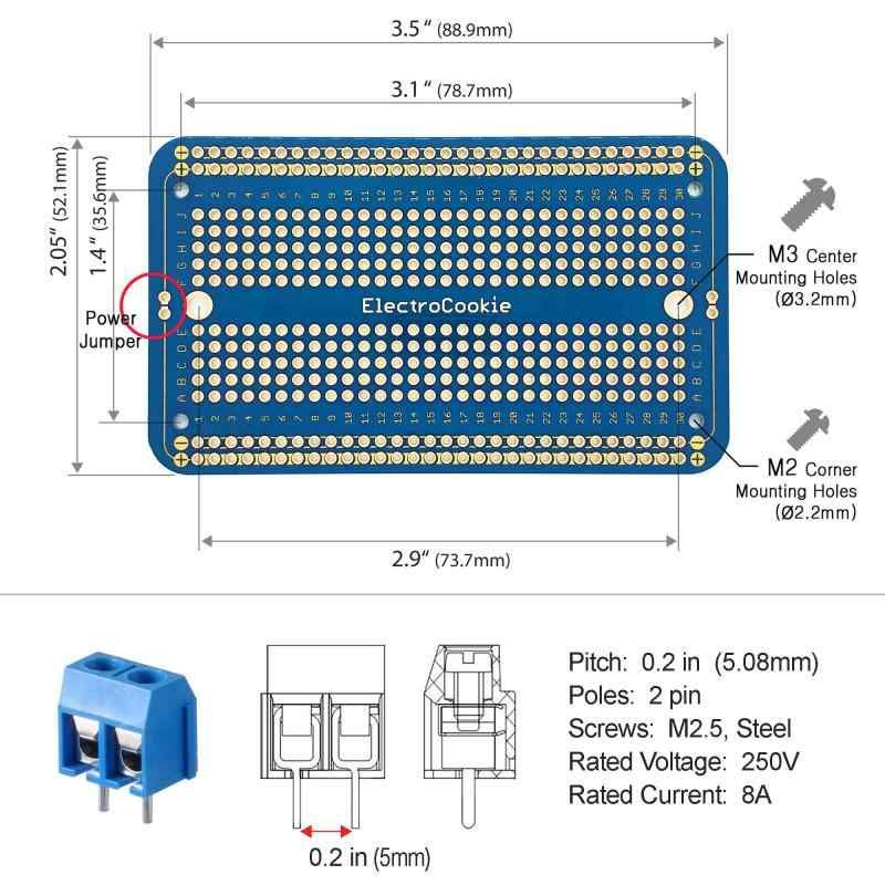 ElectroCookie プロトタイプボード ブレッドボードスタイル PCB