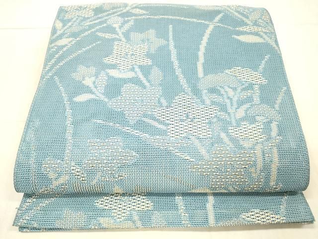 平和屋着物＊夏物 八寸名古屋帯 流水花文 未使用 AAAW9005jh